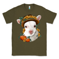 Army Green cute baby lamb thanksgiving nancy Classic Tee - NancyCooperArtShop