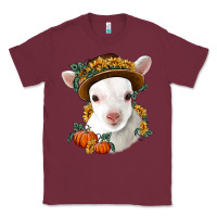 Burgundy cute baby lamb thanksgiving nancy Classic Tee - NancyCooperArtShop