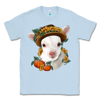 Dusty Blue cute baby lamb thanksgiving nancy Classic Tee - NancyCooperArtShop