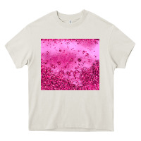 Cream pink glitter Heavy Core Tee - JahusDesignShop