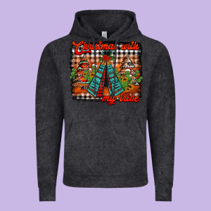 Christmas With My Tribe Vintage Hoodie Designed By Jasminsmagicworld