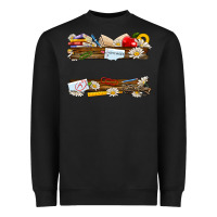 Black floral teacher custom name Heavyweight Sweatshirt - NancyCooperArtShop