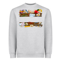 Heather Grey floral teacher custom name Heavyweight Sweatshirt - NancyCooperArtShop