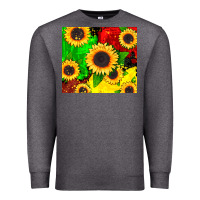 Charcoal Heather juneteenth sunflowers Premium Sweatshirt - CowGirlArtShop