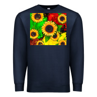 Navy juneteenth sunflowers Premium Sweatshirt - CowGirlArtShop