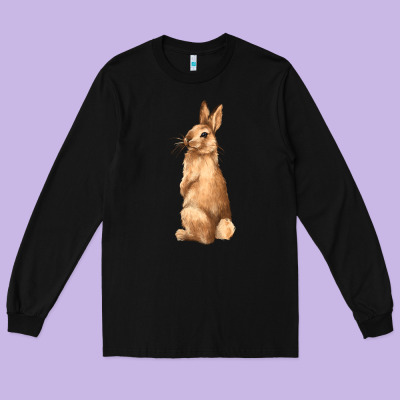 Bunny Long Sleeve Tee Designed By Nancycooperartshop