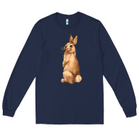 Navy Bunny Long Sleeve Tee - NancyCooperArtShop