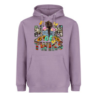 Lavender mom of twins girls mother's day Heavyweight Hoodie - CowGirlArtShop