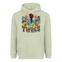 Matcha mom of twins girls mother's day Heavyweight Hoodie - CowGirlArtShop