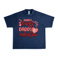 Navy sorry boys daddy is my valentine Urban Heavy Tee - MaliasSmallBusiness