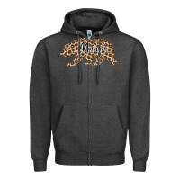 Charcoal Heather Mama Leopard Zipper Hoodie - Bettercallsaul