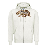 Oatmeal Heather Mama Leopard Zipper Hoodie - Bettercallsaul