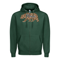 Sports Green Mama Leopard Zipper Hoodie - Bettercallsaul