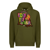 Army Green louisiana map Premium Hoodie - CowGirlArtShop