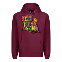 Burgundy louisiana map Premium Hoodie - CowGirlArtShop