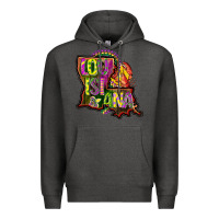 Charcoal Heather louisiana map Premium Hoodie - CowGirlArtShop