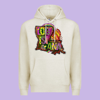 Louisiana Map Premium Hoodie Designed By Cowgirlartshop