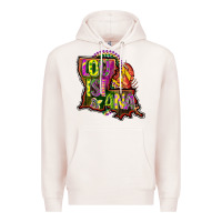 Pale Pink louisiana map Premium Hoodie - CowGirlArtShop