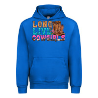 Cobalt Western Long Live Cowgirls With Roses Urban Hoodie - BundleAndBundleShop