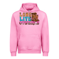 Fuchsia Pink Western Long Live Cowgirls With Roses Urban Hoodie - BundleAndBundleShop