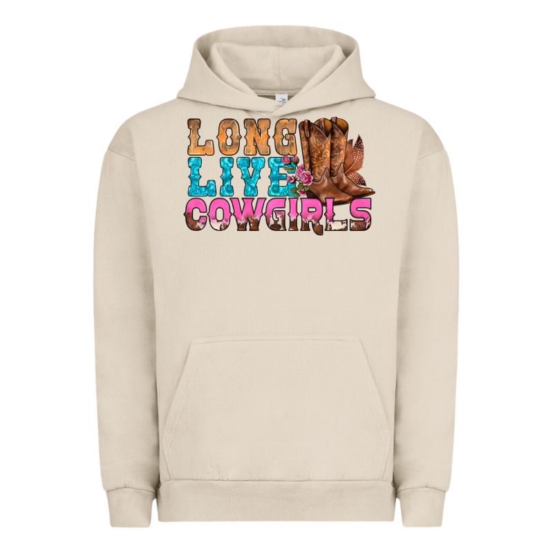 Western Long Live Cowgirls With Roses Urban Hoodie by BundleAndBundleShop | Teevron
