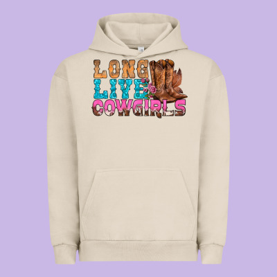 Western Long Live Cowgirls With Roses Urban Hoodie Designed By Bundleandbundleshop
