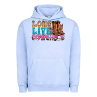 Pigment Grape Ice Western Long Live Cowgirls With Roses Urban Hoodie - BundleAndBundleShop