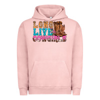 Pigment Salmon Western Long Live Cowgirls With Roses Urban Hoodie - BundleAndBundleShop