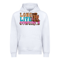 White Western Long Live Cowgirls With Roses Urban Hoodie - BundleAndBundleShop