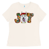Bone white shepherd christmas joy Ladies Tee - RanaPortraitStore