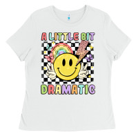 White a little bit dramatic Ladies Tee - JahusDesignShop