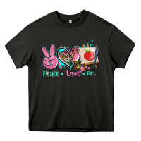 Asphalt peace love art   ado Heavy Core Tee - AdoDesignShop