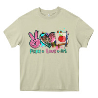 Mossy peace love art   ado Heavy Core Tee - AdoDesignShop