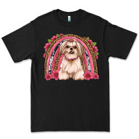 Black shih tzu floral rainbow Premium Tee - JahusDesignShop