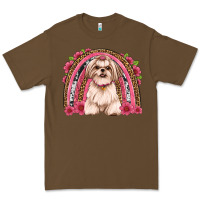 Cacao shih tzu floral rainbow Premium Tee - JahusDesignShop