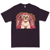 Plum shih tzu floral rainbow Premium Tee - JahusDesignShop