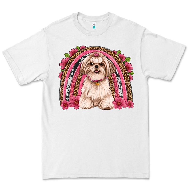 Shih Tzu Floral Rainbow Premium Tee by JahusDesignShop | Teevron