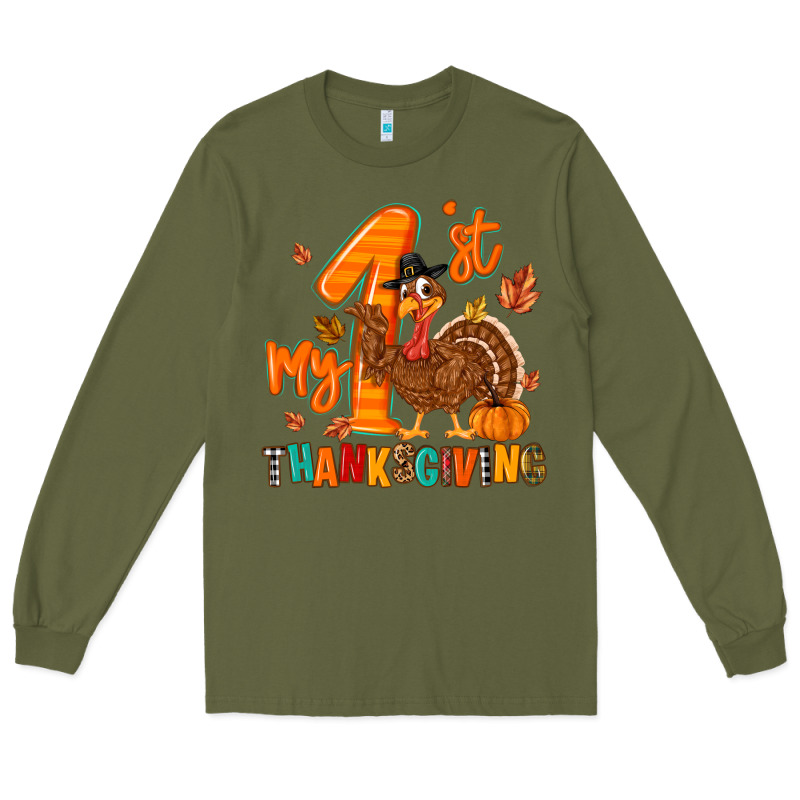 My First Thanksgiving Long Sleeve Tee by MaliasSmallBusiness | Teevron