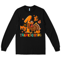 Black my first thanksgiving Long Sleeve Tee - MaliasSmallBusiness