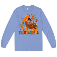 Colony Blue my first thanksgiving Long Sleeve Tee - MaliasSmallBusiness