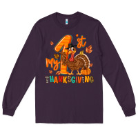 Plum my first thanksgiving Long Sleeve Tee - MaliasSmallBusiness