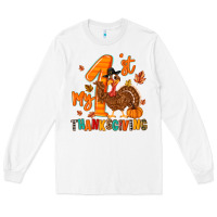 White my first thanksgiving Long Sleeve Tee - MaliasSmallBusiness