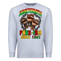 Heather Grey juneteenth free ish since 1865 Premium Sweatshirt - CowGirlArtShop