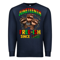 Navy juneteenth free ish since 1865 Premium Sweatshirt - CowGirlArtShop