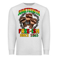 Oatmeal Heather juneteenth free ish since 1865 Premium Sweatshirt - CowGirlArtShop