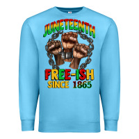Ocean Blue juneteenth free ish since 1865 Premium Sweatshirt - CowGirlArtShop