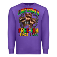 Purple juneteenth free ish since 1865 Premium Sweatshirt - CowGirlArtShop