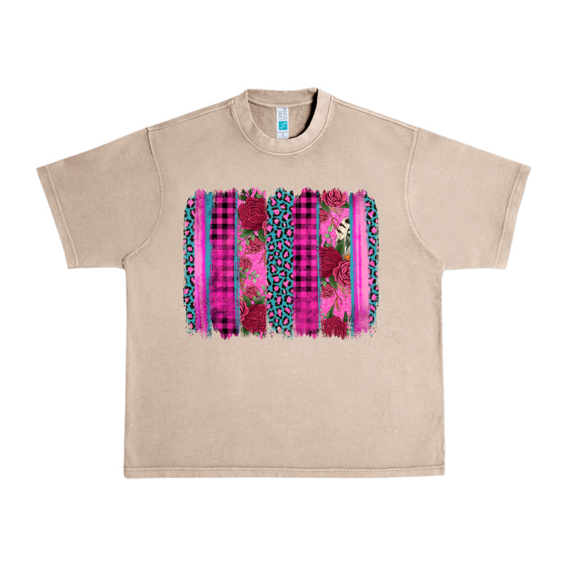 Valentine's Day Floral Leopard Brushstroke Urban Heavy Tee by AdoDesignShop | Teevron