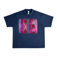 Navy valentine's day floral leopard brushstroke Urban Heavy Tee - AdoDesignShop