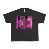 Pigment Black valentine's day floral leopard brushstroke Urban Heavy Tee - AdoDesignShop